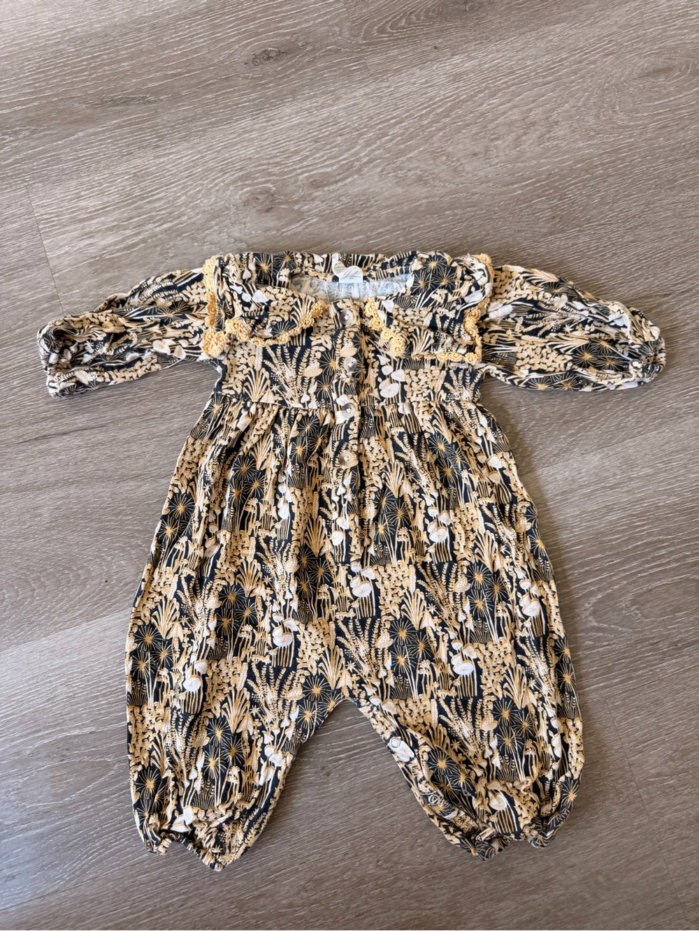 Kate Quinn Floral Ruffled Collar One-Piece